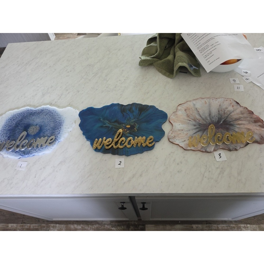 Handmade Resin Welcome Signs